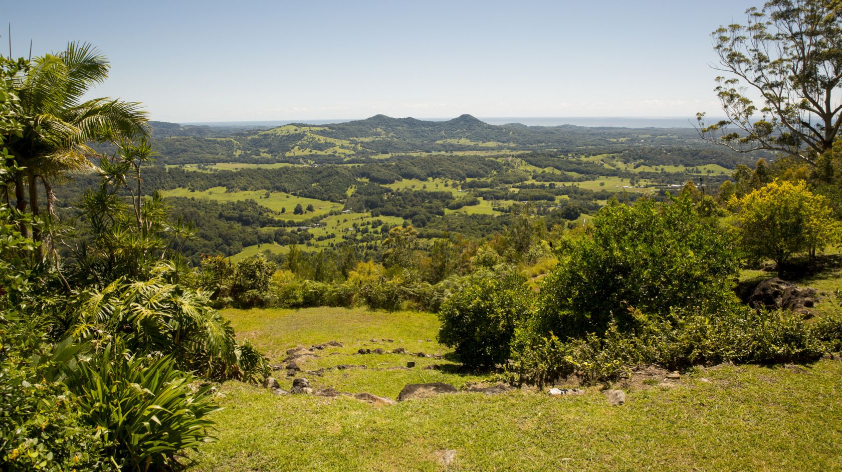 Mullumbimby Landscape With Trees And Hills