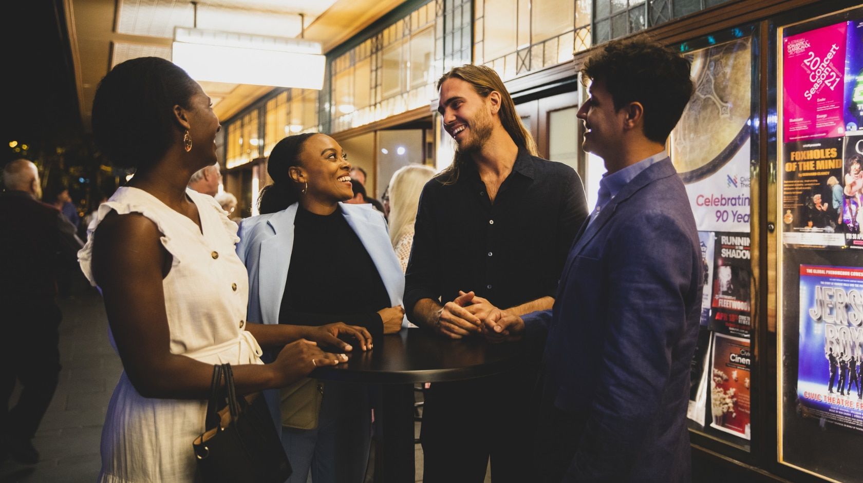 A Group Of People Talking